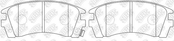 NiBK PN2225 - Тормозные колодки, дисковые, комплект autosila-amz.com