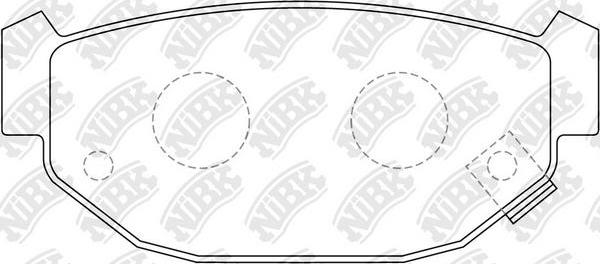 NiBK PN7207 - Тормозные колодки, дисковые, комплект autosila-amz.com