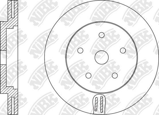 NiBK RN1557 - Тормозной диск autosila-amz.com