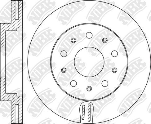 NiBK RN1055 - Тормозной диск autosila-amz.com