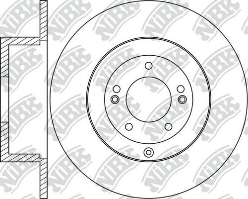 NiBK RN1712 - Диск тормозной HYUNDAI SANTA FE/KIA SORENTO 09- задний D 302мм. autosila-amz.com