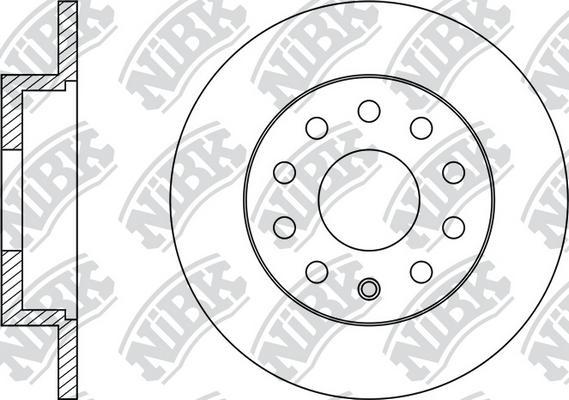 NiBK RN33006 - Диск тормозной AUDI A3/SKODA OCTAVIA/VW GOLFV/JETTA 03- задний autosila-amz.com