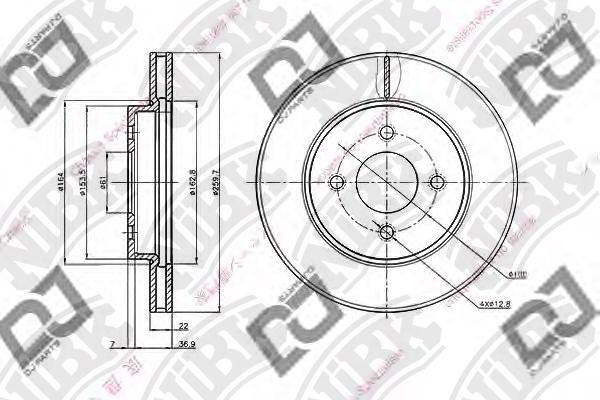 NiBK RN22003 - Тормозной диск autosila-amz.com