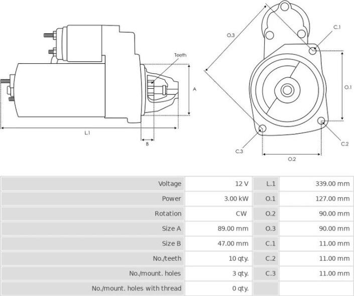 Nikko 0-23000-2070 - Стартер autosila-amz.com