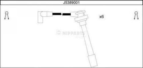 Nipparts J5389001 - Комплект проводов зажигания autosila-amz.com