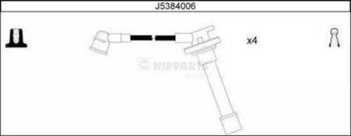 Nipparts J5384006 - Ignition lead set autosila-amz.com
