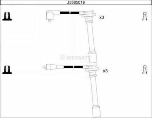 Nipparts J5385019 - Комплект проводов зажигания autosila-amz.com