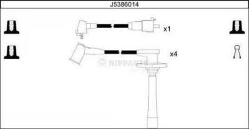 Nipparts J5386014 - Комплект проводов зажигания autosila-amz.com
