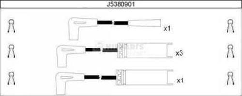 Nipparts J5380901 - Комплект проводов зажигания autosila-amz.com