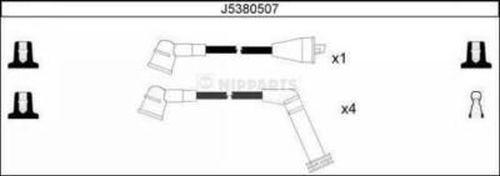 Nipparts J5380507 - Комплект проводов зажигания autosila-amz.com