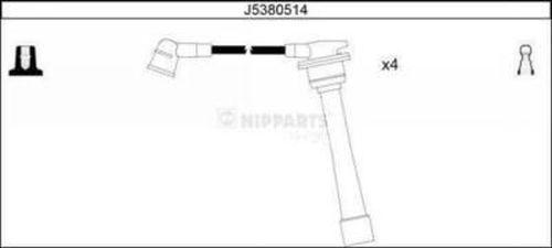 Nipparts J5380514 - Комплект проводов зажигания autosila-amz.com