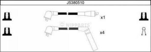 Nipparts J5380510 - Комплект проводов зажигания autosila-amz.com