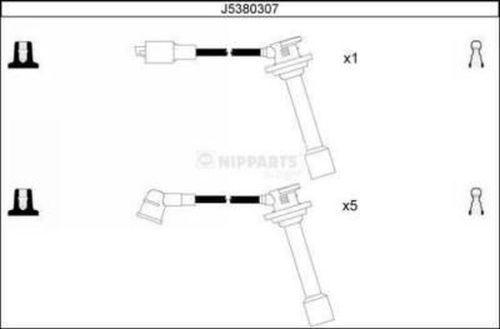 Nipparts J5380307 - Комплект проводов зажигания autosila-amz.com