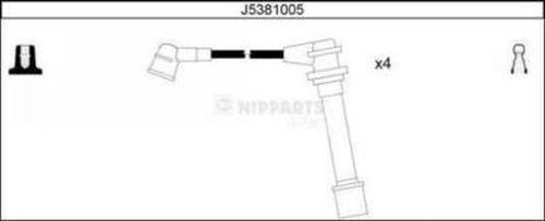 Nipparts J5381005 - Комплект проводов зажигания autosila-amz.com