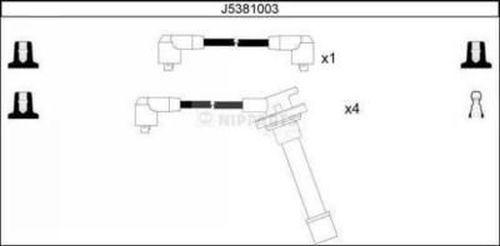 Nipparts J5381003 - Комплект проводов зажигания autosila-amz.com