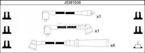 Nipparts J5381036 - Комплект проводов зажигания autosila-amz.com