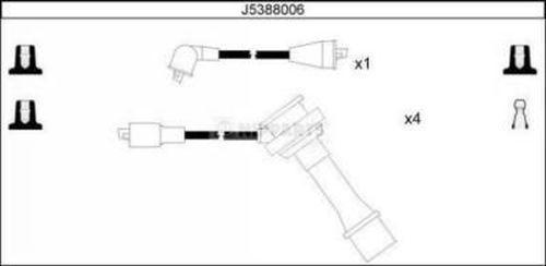 Nipparts J5388006 - Комплект проводов зажигания autosila-amz.com