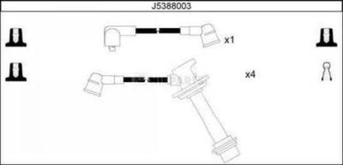 Nipparts J5388003 - Комплект проводов зажигания autosila-amz.com