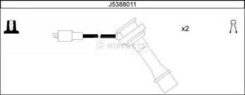 Nipparts J5388011 - Комплект проводов зажигания autosila-amz.com