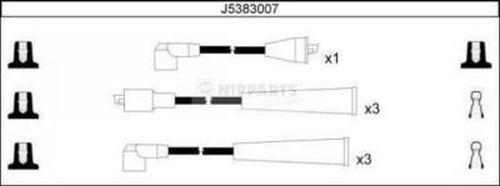 Nipparts J5383007 - Комплект проводов зажигания autosila-amz.com