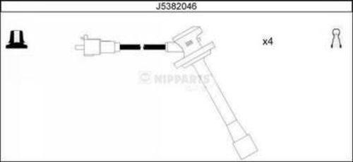 Nipparts J5382046 - Комплект проводов зажигания autosila-amz.com