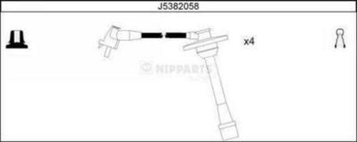 Nipparts J5382058 - Комплект проводов зажигания autosila-amz.com