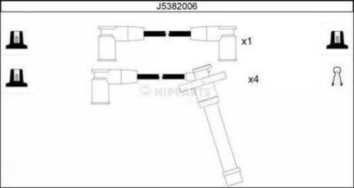 Nipparts J5382006 - Комплект проводов зажигания autosila-amz.com