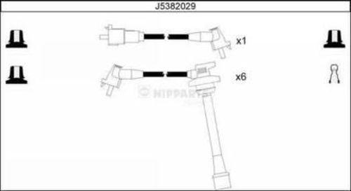 Nipparts J5382029 - Комплект проводов зажигания autosila-amz.com