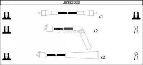 Nipparts J5382023 - Комплект проводов зажигания autosila-amz.com