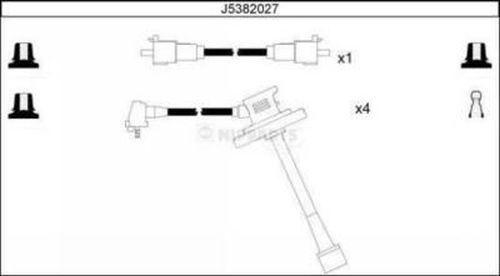 Nipparts J5382027 - Комплект проводов зажигания autosila-amz.com