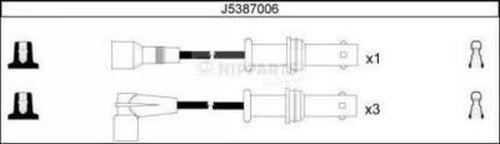 Nipparts J5387006 - Комплект проводов зажигания autosila-amz.com