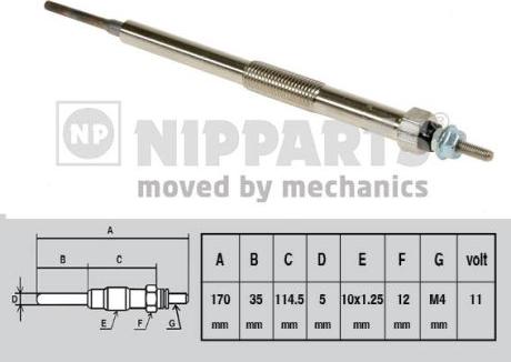 Nipparts J5715010 - Свеча накаливания autosila-amz.com