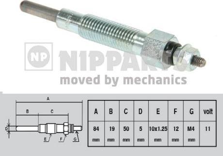 Nipparts J5711012 - Свеча накаливания autosila-amz.com