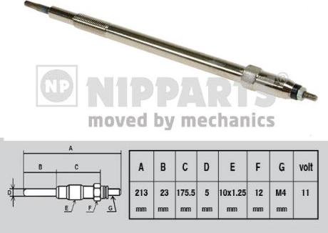 Nipparts J5711027 - Свеча накаливания autosila-amz.com