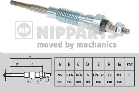 Nipparts J5712006 - Свеча накаливания autosila-amz.com