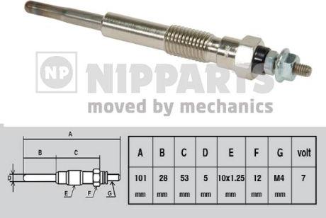 Nipparts J5712000 - Свеча накаливания autosila-amz.com
