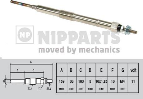 Nipparts J5712019 - Свеча накаливания autosila-amz.com