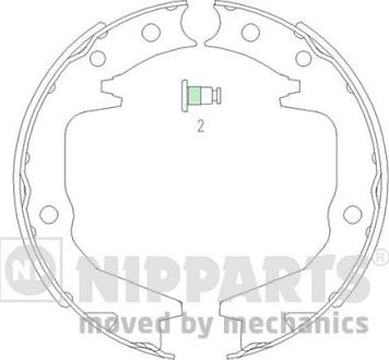 Nipparts J3505039 - Комплект тормозов, ручник, парковка autosila-amz.com