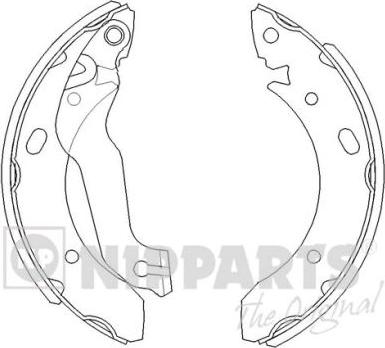 Nipparts J3500510 - Комплект тормозных колодок, барабанные autosila-amz.com