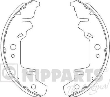 Nipparts J3500310 - Комплект тормозных колодок, барабанные autosila-amz.com