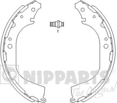 Nipparts J3501045 - Комплект тормозных колодок, барабанные autosila-amz.com