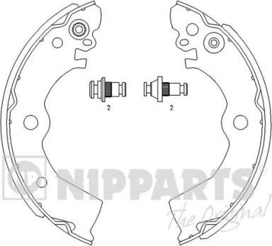 Nipparts J3501042 - Комплект тормозных колодок, барабанные autosila-amz.com