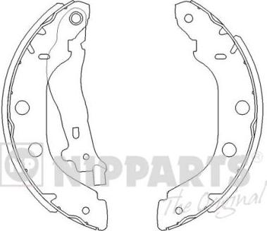 Nipparts J3501051 - Комплект тормозных колодок, барабанные autosila-amz.com