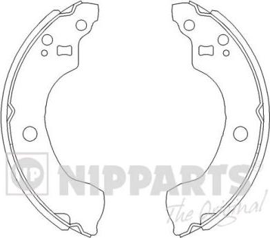 Nipparts J3501053 - Комплект тормозных колодок, барабанные autosila-amz.com