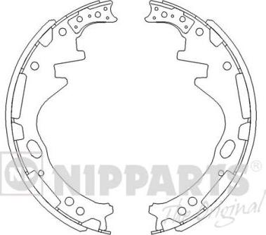 Nipparts J3501036 - Комплект тормозных колодок, барабанные autosila-amz.com