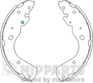 Nipparts J3503051 - Комплект тормозных колодок, барабанные autosila-amz.com