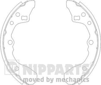 Nipparts J3503027 - Комплект тормозных колодок, барабанные autosila-amz.com