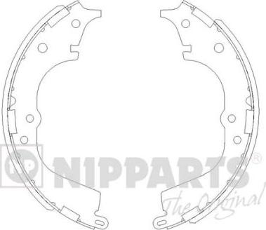 Nipparts J3502065 - Комплект тормозных колодок, барабанные autosila-amz.com