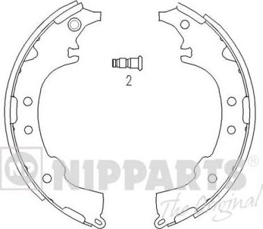 Nipparts J3502068 - Комплект тормозных колодок, барабанные autosila-amz.com