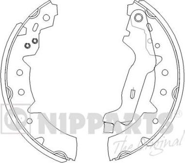 Nipparts J3502072 - Brake shoe autosila-amz.com